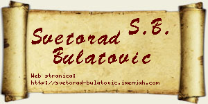 Svetorad Bulatović vizit kartica